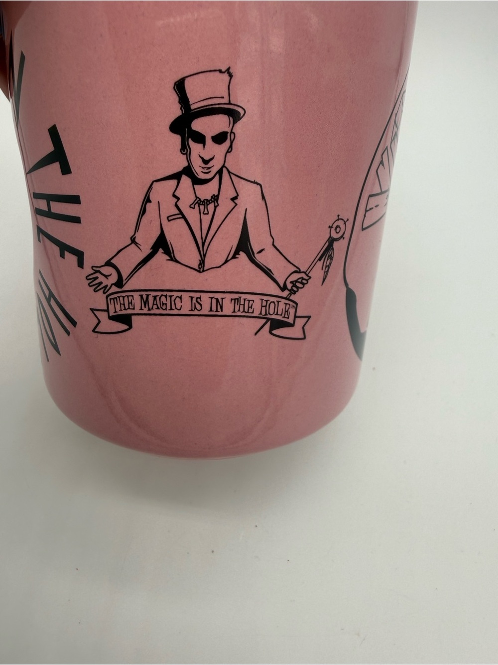 Voodoo Doughnut Coffee Mug Donut Cup PINK “The Magic is in the Hole” Ceramic EUC - Picture 9 of 9